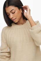 Jacqueline de Yong Trui Jdymaiken L/s Pullover Knt 15230553 Beige/melange Dames Maat - S