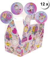 Menubox Prinses + JoJo - YoYo Princess - set van 12 stuks - traktatie uitdeel doosje kinderfeestje