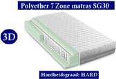 Caravan - 1-Persoons  Matras 3D - MICRO POCKET Polyether 7 ZONE 21 CM - Stevig ligcomfort - 90x190/21