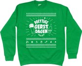 Kersttrui Dames en Heren - Prettige GERSTdagen - Foute Kersttrui - Christmas Sweater - Groen - XL