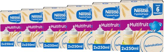 NESTLÉ PyjamaPapje Gebruiksklaar Multifruit 2x250ml