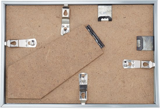 cadre photo relaxdays 10x15 cm - cadre photo - cadres d'échange - 2 cadres photo - passe partout argent