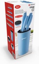 Alpina Messenblok - Set - 5 delig - Messen -Staand - Universeel - blauw - Roestvrij Staal