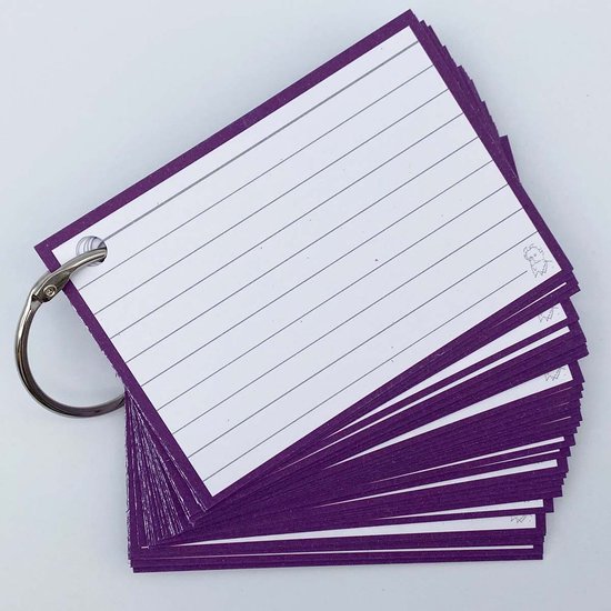 Leitner Flashcards A7 Geel geruit - Confetti Campus