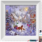Artstudioclub®  Diamond painting volwassenen 25x30cm  wintertafreel