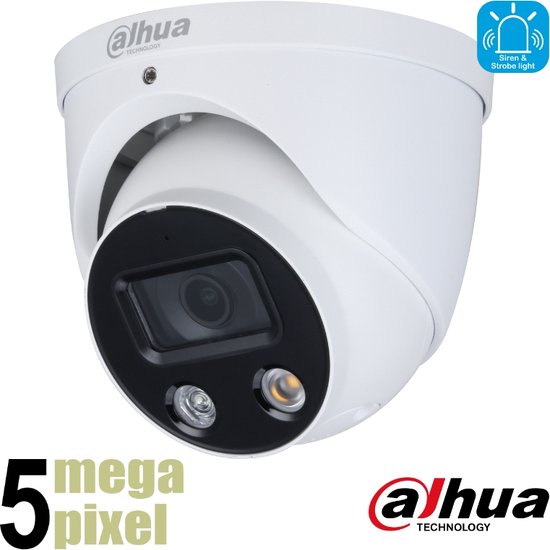 Foto: Dahua full color wizsense dome camera 5 megapixel microfoon en speaker d2689 ipc hdw3549hp as pv