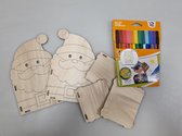 Knutselsetje Kerstman - DIY - Kerstmis knutselsetje - Inclusief viltstiften - Sieraden doosje - cadeau doosje - gift box