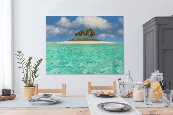 Peintures sur toile - Impression photo île des Caraïbes - 120x90 cm - Décoration murale