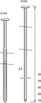 Dutack Fasteners 5232017 Clous en bobine - Lisses - Galvanisés - 2,5 x 50 mm (9000 pièces)