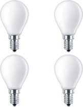 Greenways - Led Lamp - E14 - 4.3Watt (40W) - Kogel(vorm) - MAT glas - 470 Lumen - Warm wit licht - 2700K - 4.3W (vervangt 40w) - Kleine fitting - Niet dimbaar - 4 STUK(S)