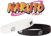 Naruto Armbanden - 2 Stuks - Konaha Armbanden - Zwart & Wit - Plastic - Anime - Manga - Naruto Kleding - Boruto