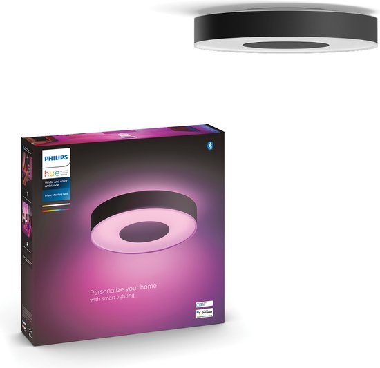 Philips Hue Infuse Plafondlamp - White and Color Ambiance - Zwart - 38cm