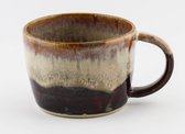 Dobro Pottery - Handgemaakte Mok - 400ml - Amber - Grote Mok - Koffiemok - Koffiebeker - Theekopje - Koffiekopje
