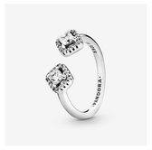 Pandora - Square Sparkle Open Ring - Sterling Silver - Zirconia