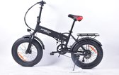 SachsenRad E-vouwfiets R9, 20x4 inch ,zwart