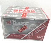 5 Pack BASF FERRO EXTRA I 90 min Cassettebandjes / Uiterst geschikt voor alle opnamedoeleinden / Sealed Blanco Cassettebandje / Cassettedeck / Walkman.
