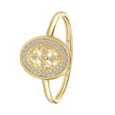 18 Karaat geelgouden ring 30 diamanten 0,07ct