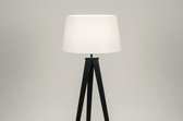 Lumidora Vloerlamp 30885 - E27 - Zwart - Wit - Metaal - ⌀ 51 cm