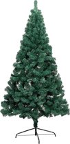 Huis en Tuin Depot Kunstkerstboom Met Led'S En Kerstballen Half 210 Cm Groen