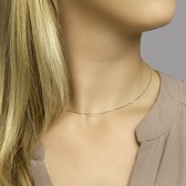 Sparkle14 Ketting Anker Gediamanteerd 1,1 mm 42 cm - Goud