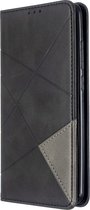 Xiaomi Redmi 8 Hoesje - Mobigear - Rhombus Slim Serie - Kunstlederen Bookcase - Zwart - Hoesje Geschikt Voor Xiaomi Redmi 8