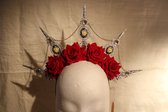 DIY headpiece set zilver, steampunk, gothic, fantasy, spikes, godin, koningin, cosplay