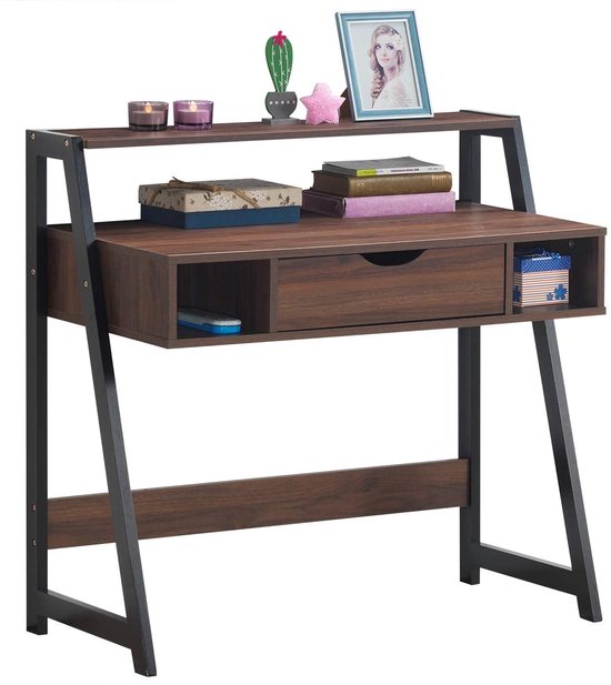 Bureau électrique assis-debout 60 x 140 x (72-120) cm marron et noir | Maisons du Monde