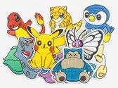Pokemon stickers|| 5 stuks || pokemon geborduurde stof patch||