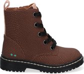 Bunnies JR 221932-713 Meisjes Biker Boots - Bruin - Imitatieleer - Veters