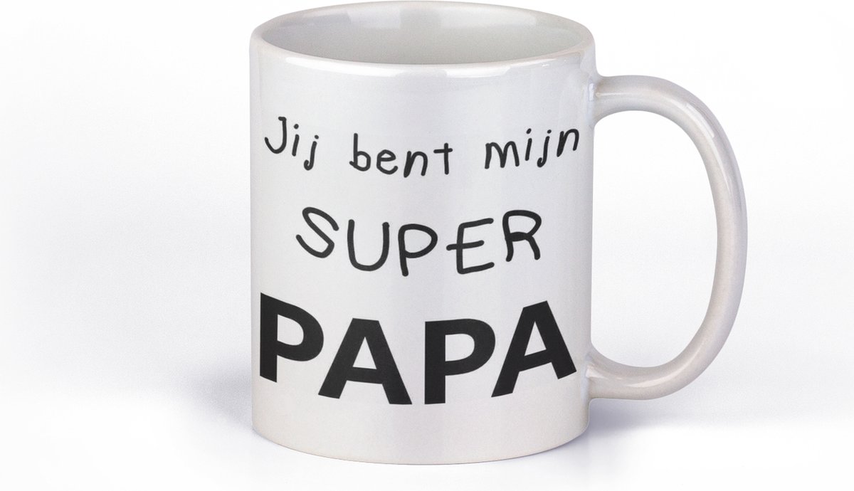 Mok - Jij bent mijn SUPER PAPA - vaderdag - cadeau - verjaardag - vader - beker 300 ml