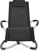 Tillvex- Ligstoel zwart, relaxstoel, schommelstoel, lounger