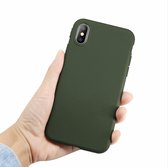 Siliconen back cover case - Geschikt voor iPhone Xs Max - TPU Backcover Groen