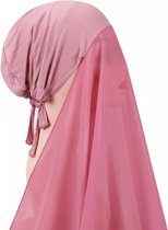 Roze Hoofddoek, mooie hijab nieuwe stijl (onderkapje en hijab).