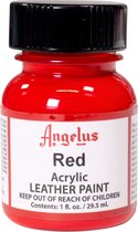 Angelus Leather Acrylic Paint - textielverf voor leren stoffen - acrylbasis - Red - 29,5ml