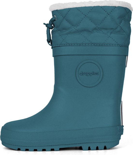 Druppies Bottes de pluie pour femmes Lined - Botte d'hiver - Petrol - Taille 35