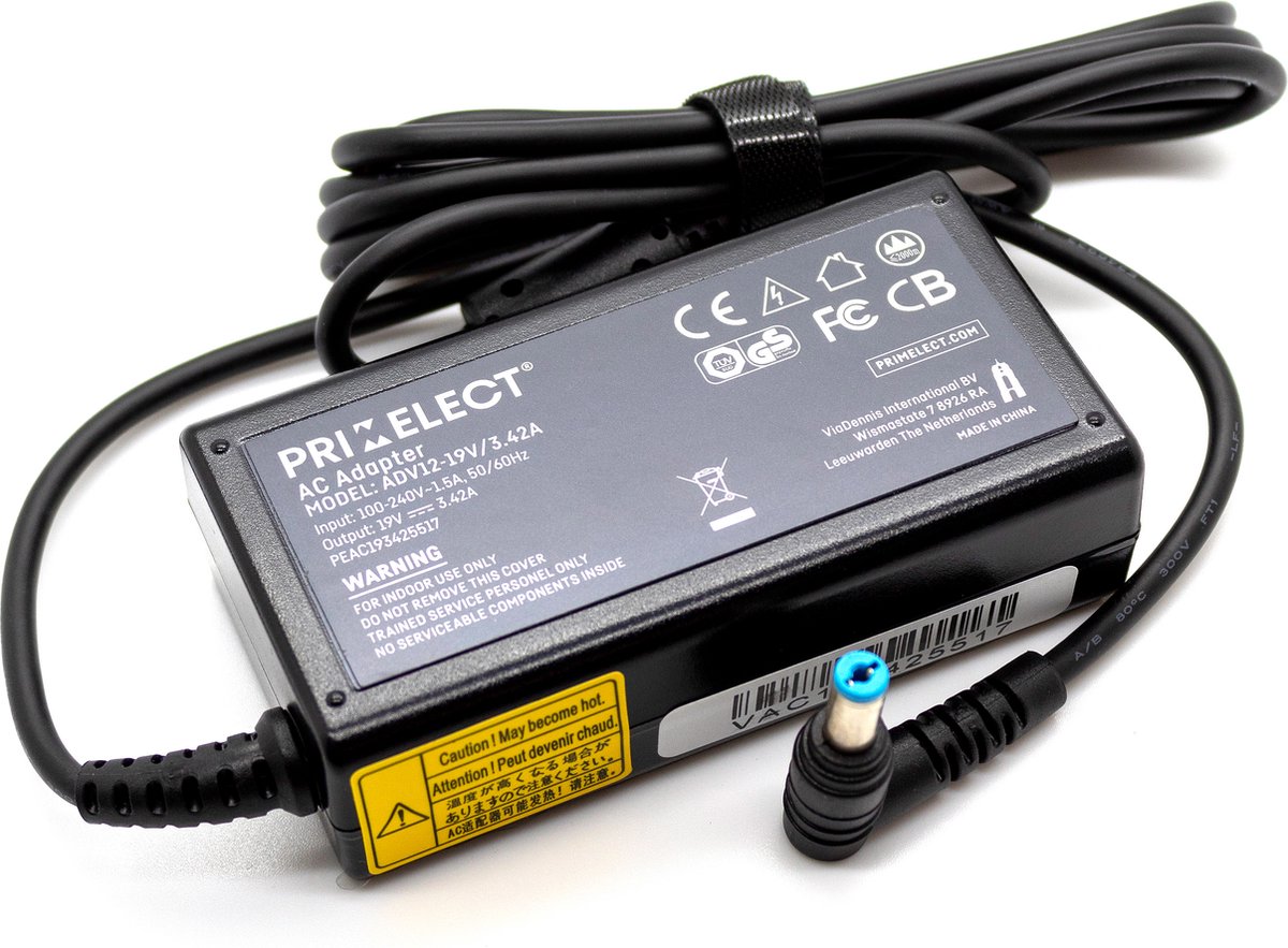 Laptop oplader 65W geschikt voor Acer Extensa 2511