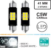 CANbus C10W 41mm ( Set 2 Pièces) 12V LED Convient sans erreur 3030 SMD 1000 Lumen - C5W -