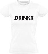 DRINKR | Dames T-shirt | Wit | Drank | Alcohol | Wijn | Bier | Kroeg | Feest | Festival