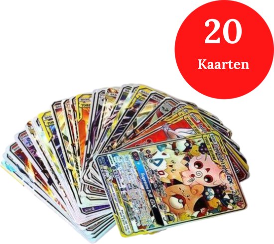 Thumbnail van een extra afbeelding van het spel 20 Pokemon kaarten - GX , V , VMAX , TAGTEAM - Trading cards - speelkaarten - pokemon inspired kaarten