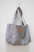 Naami: kindertas/kinder tasje - zwart-wit | Tasje met binnenvoering / mombag/ mom bag/tote bag/totebag voor kinderen