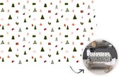 Kerst Tafelkleed - Kerstmis Decoratie - Tafellaken - Kerst - Sjablonen - Wit - 200x130 cm - Kerstmis Versiering