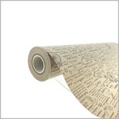 Inpakpapier - Kraft papier - Telegram motief - 50 meter x 50 cm