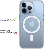 Stokey® Hoesje met MagSafe voor iPhone 13 Pro - Transparant Hard Case Magneet