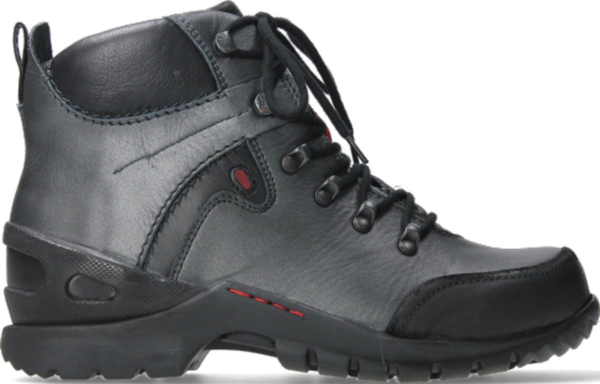 Wolky Hoge veterschoenen City Tracker WP antraciet leer bol