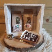 Voorjaar Thee Geschenkpakket - incl Homemade Fudge en theelepel/zeef