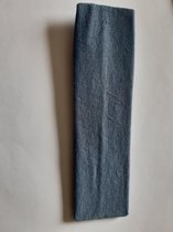 Le Sjalerie Elastische Haarband Baby Blauw / Wit gestreept