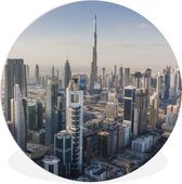 WallCircle - Wandcirkel ⌀ 30 - Skyline - Burj Khalifa - Dubai - Ronde schilderijen woonkamer - Wandbord rond - Muurdecoratie cirkel - Kamer decoratie binnen - Wanddecoratie muurcirkel - Woonaccessoires