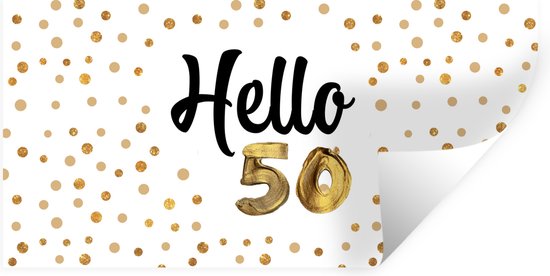 Stickers Stickers muraux - Anniversaire - 50 ans - Décoration - 40x20 cm - Feuille adhésive