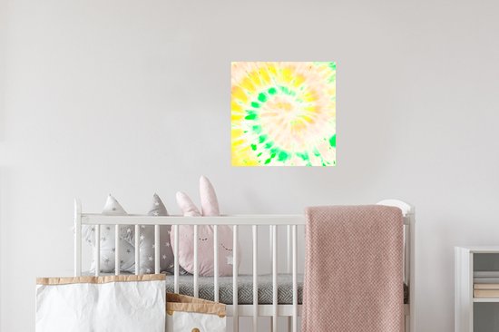 Stickers muraux - Film autocollant - Tie dye - Vert - Wit - 30x30 cm - Film adhésif - Stickers muraux chambre enfant - Papier peint autocollant - Papier peint autocollant - Film autocollant