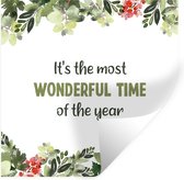 Stickers muraux - Noël - Citation - Aquarelle - 30x30 cm - Feuille adhésive